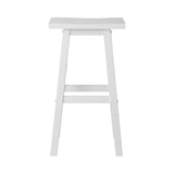 darrahopens Furniture > Bar Stools & Chairs Artiss Set of 2 Beech Wood Bar Stools - White