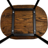 darrahopens Furniture > Bar Stools & Chairs Artiss Set of 2 Elm Wood Backless Bar Stools 65cm - Black and Dark Natural