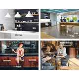 darrahopens Furniture > Bar Stools & Chairs Artiss Set of 2 Elm Wood Backless Bar Stools 65cm - Black and Light Natural