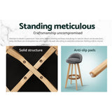 darrahopens Furniture > Bar Stools & Chairs Artiss Set of 2 Fabric Backrest Bar Stools - Grey