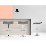 darrahopens Furniture > Bar Stools & Chairs Artiss Set of 2 Fabric Bar Stools Swivel Bar Stools- Grey Chrome