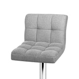 darrahopens Furniture > Bar Stools & Chairs Artiss Set of 2 Fabric Swivel Bar Stools - Grey