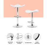 darrahopens Furniture > Bar Stools & Chairs Artiss Set of 2 Gas Lift Bar Stools PU Leather - White and Chrome