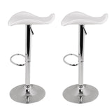 darrahopens Furniture > Bar Stools & Chairs Artiss Set of 2 Gas Lift Bar Stools PU Leather - White and Chrome