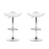 darrahopens Furniture > Bar Stools & Chairs Artiss Set of 2 Gas Lift Bar Stools PU Leather - White and Chrome