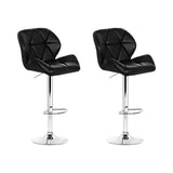 darrahopens Furniture > Bar Stools & Chairs Artiss Set of 2 Kitchen Bar Stools - Black and Chrome