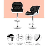 darrahopens Furniture > Bar Stools & Chairs Artiss Set of 2 Kitchen Bar Stools - White, Black and Chrome