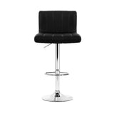 darrahopens Furniture > Bar Stools & Chairs Artiss Set of 2 Line Style PU Leather Bar Stools - Black