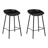 darrahopens Furniture > Bar Stools & Chairs Artiss Set of 2 Metal Bar Stools - Black