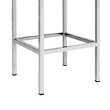 darrahopens Furniture > Bar Stools & Chairs Artiss Set of 2 PU Leather Backless Bar Stools - White and Chrome