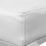darrahopens Furniture > Bar Stools & Chairs Artiss Set of 2 PU Leather Backless Bar Stools - White and Chrome