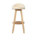 darrahopens Furniture > Bar Stools & Chairs Artiss Set of 2 PU Leather Backrest Bar Stools - Beige