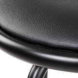 darrahopens Furniture > Bar Stools & Chairs Artiss Set of 2 PU Leather Bar Stools - Black and Steel