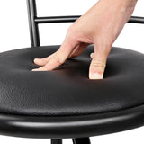 darrahopens Furniture > Bar Stools & Chairs Artiss Set of 2 PU Leather Bar Stools - Black and Steel