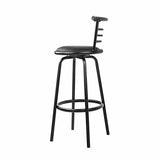 darrahopens Furniture > Bar Stools & Chairs Artiss Set of 2 PU Leather Bar Stools - Black and Steel