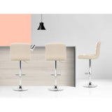 darrahopens Furniture > Bar Stools & Chairs Artiss Set of 2 PU Leather Gas Lift Bar Stools - Beige