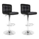 darrahopens Furniture > Bar Stools & Chairs Artiss Set of 2 PU Leather Gas Lift Bar Stools - Black