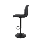 darrahopens Furniture > Bar Stools & Chairs Artiss Set of 2 PU Leather Gas Lift Bar Stools - Black