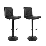 darrahopens Furniture > Bar Stools & Chairs Artiss Set of 2 PU Leather Gas Lift Bar Stools - Black