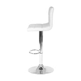 darrahopens Furniture > Bar Stools & Chairs Artiss Set of 2 PU Leather Gas Lift Bar Stools - White