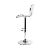 darrahopens Furniture > Bar Stools & Chairs Artiss Set of 2 PU Leather Patterned Bar Stools - White and Chrome