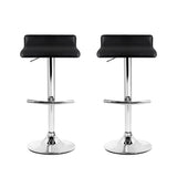 darrahopens Furniture > Bar Stools & Chairs Artiss Set of 2 PU Leather Wave Style Bar Stools - Black
