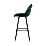 darrahopens Furniture > Bar Stools & Chairs Artiss Set of 2 Velvet Bar Stools - Green