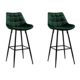 darrahopens Furniture > Bar Stools & Chairs Artiss Set of 2 Velvet Bar Stools - Green