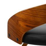 darrahopens Furniture > Bar Stools & Chairs Artiss Set of 2 Walnut Wood Bar Stools - Black and Brown