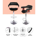 darrahopens Furniture > Bar Stools & Chairs Artiss Set of 2 Wooden Bar Stool - Black and Wood