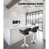 darrahopens Furniture > Bar Stools & Chairs Artiss Set of 2 Wooden Bar Stool - Black and Wood