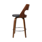 darrahopens Furniture > Bar Stools & Chairs Artiss Set of 2 Wooden Bar Stools PU Leather - Black and Wood