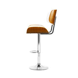 darrahopens Furniture > Bar Stools & Chairs Artiss Set of 2 Wooden Gas Lift Bar Stool - White and Chrome