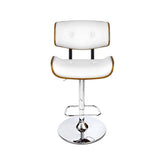 darrahopens Furniture > Bar Stools & Chairs Artiss Set of 2 Wooden Gas Lift Bar Stool - White and Chrome