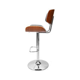 darrahopens Furniture > Bar Stools & Chairs Artiss Set of 2 Wooden Gas Lift Bar Stools - Black and Chrome