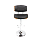 darrahopens Furniture > Bar Stools & Chairs Artiss Set of 2 Wooden Gas Lift Bar Stools - Black and Chrome