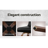 darrahopens Furniture > Bar Stools & Chairs Artiss Set of 2 Wooden PU Leather Bar Stool - Black and Brown Wood Legs