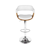 darrahopens Furniture > Bar Stools & Chairs Artiss Set of 2 Wooden PU Leather Bar Stool - White and Chrome