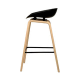 darrahopens Furniture > Bar Stools & Chairs Artiss Set of 2 Wooden Square Footrest Bar Stools - Black
