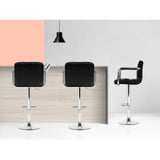 darrahopens Furniture > Bar Stools & Chairs Artiss Set of 4 Bar Stools Gas lift Swivel Armrests - Steel and Black