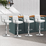 darrahopens Furniture > Bar Stools & Chairs Artiss Set of 4 Bar Stools Gas lift Swivel - Steel and White