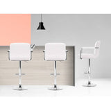 darrahopens Furniture > Bar Stools & Chairs Artiss Set of 4 Bar Stools Gas lift Swivel - Steel and White