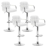 darrahopens Furniture > Bar Stools & Chairs Artiss Set of 4 Bar Stools Gas lift Swivel - Steel and White