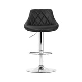 darrahopens Furniture > Bar Stools & Chairs Artiss Set of 4 Bar Stools PU Leather Diamond Style - Black