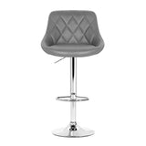 darrahopens Furniture > Bar Stools & Chairs Artiss Set of 4 Bar Stools PU Leather Diamond Style - Grey