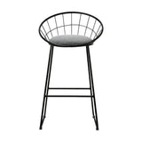 darrahopens Furniture > Bar Stools & Chairs Artiss Set of 4 Bar Stools Steel Fabric - Grey and Black
