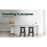 darrahopens Furniture > Bar Stools & Chairs Artiss Set of 4 Beech Wood Bar Stools - Black