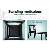 darrahopens Furniture > Bar Stools & Chairs Artiss Set of 4 Beech Wood Bar Stools - Black
