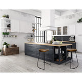 darrahopens Furniture > Bar Stools & Chairs Artiss Set of 4 Elm Wood Backless Bar Stools 65cm - Black and Dark Natural