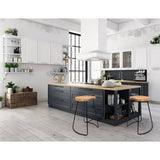darrahopens Furniture > Bar Stools & Chairs Artiss Set of 4 Elm Wood Backless Bar Stools 65cm - Black and Light Natural